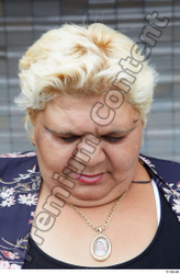 Head Hair Woman White Casual Overweight Street photo references